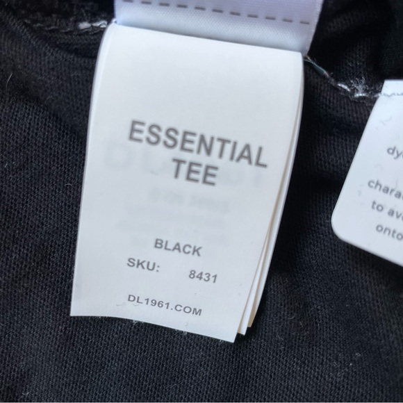 DL1961 black cropped cotton t-shirt - Picture 7 of 9